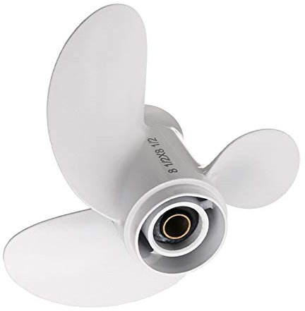 VLZUNO 8 1/2 x 8 1/2 Legierung Bootsaußenbordpropeller, for Yamaha, 6-8 PS 6G1-45941-00-EL 3 Blatt 7 Keilzahn Marine Propeller Aluminium Propellerstützen