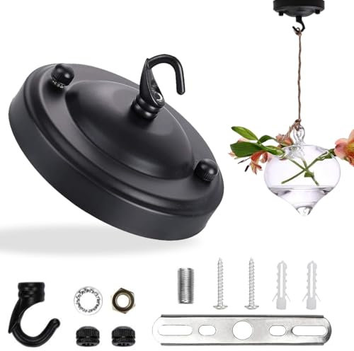 Kit baldacchino da soffitto, lampada da soffitto, base per rimorchio, kit di copertura, con lampadario, gancio per lampadario rosone lampadario soffitto portalampada da soffitto rosone lampadario