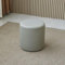 SHIJHUI Schuhwechselhocker, runder Ottomane, Gäste-Sitz, extra Sitz, Sofa, Fußstütze, weicher Schwammfüller, wasserdicht, PU-Leder, Pouf (grau, 35 cm hoch x 30 cm breit)