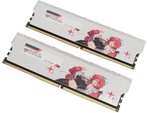 DDR5 RAM, 32 GB 2 X 16 GB 1,4 V RGB RAM PCB Metall für PC (Stil 1)