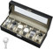 Uhrenbox mit 6 Fächern, Uhrenkasten mit Glasdeckel, Aus Samt, geeignet für die Aufbewahrung von Uhren, Schmuck, etc, das beste Geschenk für Männer