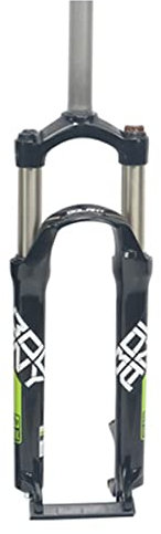 Forcella anteriore con sospensione per bicicletta MTB 26 27,5 29 pollici Forcella per mountain bike Forcella meccanica in lega di alluminio Freni a disco 2640 g (colore: nero verde, dimensioni: 26)