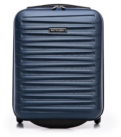 WITTCHEN Skyspeed Line Kabinenkoffer Free on Board Kabinengepäck Kleiner Koffer Hard Luggage ABS Teleskopgriff 2 Rollen Unterschenkel Marineblau Lufthansa/Eurowings/Ryanair/Condor