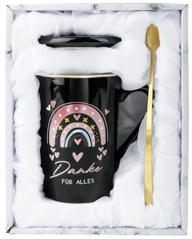 Dankeschön Geschenke für Erzieherin Lehrer Frauen Abschiedsgeschenk Kaffee Tasse, 400ml Danke für Alles Lehrer Geschenk Abschiedsgeschenk Abschied Kollegen Erzieherin Geschenk Idee zum Abschied