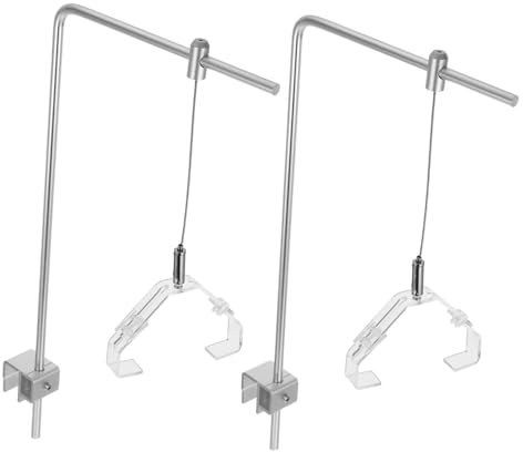 CIYODO 2 StüCke Aquarium-LichtstäNder Aluminium Legierung Fisch Tank Lampe HäNgende Halterung Verstellbarer Aquarium Beleuchtung Halter Licht Rack