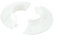 PP Hole Cover Cable Entry Rosace 40-80mm Tuyau Mural Canal Passage Blanc pour L'installation de Climatisation (55mm)