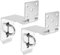 SHINEOFI 2 Set serratura per porta per carichi pesanti porte tappi bloccaggio bullone serratura per porta blindata serratura per armadio Acciaio inossidabile Silver