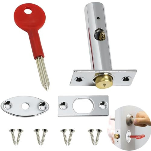 Door Security Rack Bolt,Stainless Steel Anti-Theft Door Security Rack Bolts,Mortice Door Bolts with Star Keys,Security Mortice Rack Bolts for Doors Windows