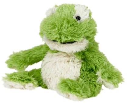 Warmies Frog Plush Mini Size, Fully Microwavable and Weighted Cuddly Heat Pad for Anxiety, Chill in The Freezer or Heat in Microwave, Heat Pad