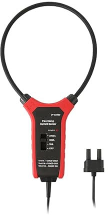 AIRUIXI Pinza Amperimétrica Pinza amperimétrica Flexible de Corriente CA de 3000 A, Sensor de Pinza Flexible, amperímetro, medidor de frecuencia aplicable