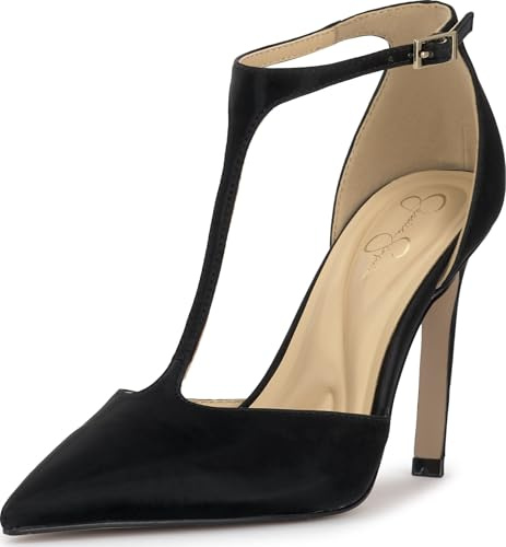 Jessica Simpson Willna T-Strap Pump, Black, 8