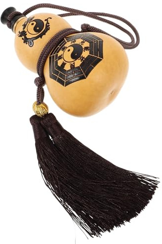 TOYZFRIENDY Natürliche Kürbis flasche aus Getrocknetem Gourd Stabile Trinkflasche mit Glatten Kanten Vielseitig für Wein und Wasser für Outdoor picknick und Stilvolle Wohnraumdekoration