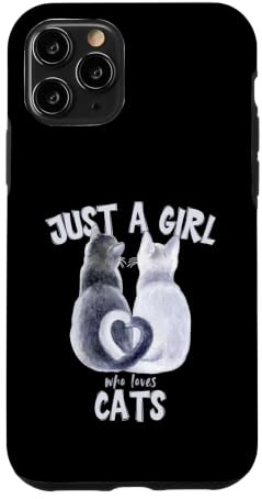 Just a Girl Who Loves Cats Women Cat Lovers Toddler Girls Case for iPhone 11 Pro