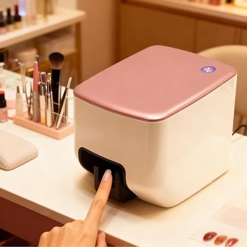 XEEAOFE Smarte Nageldrucker mit Design-Galerie, Erkennt Automatisch die Nagelform für Perfekte Drucke, Perfekt für DIY-Maniküre und Geschenke