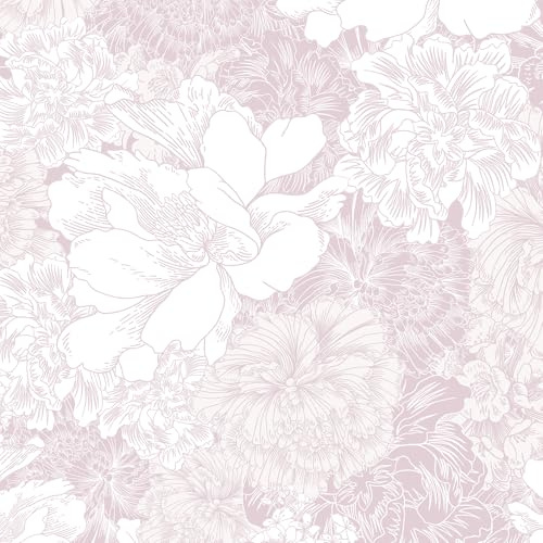Yomshi Sticky Back Plastic Roll Pink Floral Contact Paper Peel and Stick Wallpaper 44 x 1000 cm Boho Vinyl Film for Counter Drawers Laundry Bedroom Thicken Textured Waterproof