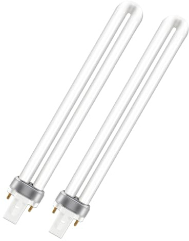 G23 2Pin 9W Compact Fluorescent Lamp, Warm White 2700k, 720LM, AC 220-240V, G23 2-Pin CFL Energy Saving Lamps, U Light Shaped Tube, Applicable to Living Room, Bedroom, Corridor, Non-Dimmable, 2pcs