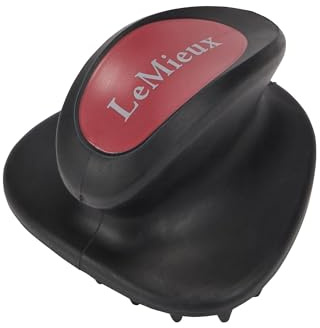 LeMieux Massagebürste mit ergonomischem Griff, Schwarz