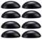 Sumnacon 8pcs Poignée Bouton en forme de coquille, Bronze frotté, Cache les vis, décorer le Tiroir, la Commode, Placard, Meuble etc. (Noir+brun)