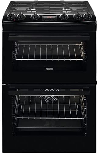 Zanussi ZCK66350BA Freestanding Gas A/A Rated Cooker -Black