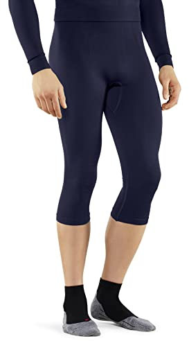 FALKE Herren Baselayer-Hose Maximum Warm 3/4 M Ti Funktionsmaterial schnelltrocknend 1 Stück, Blau Space Blue 6116, XL