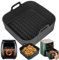 YQL 8 inch Silicone Air Fryer Liner Square | 3mm Liner Thickness | Reusable Air Fryer Accessories, Silicone Tray for COSORI, Ninja Pro 4.7L AF140UK, Ninja Crispi Portable 3.8L, Instant Vortex, Tower