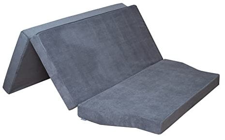 Premium Schlafauflage für SpaceTourer, Traveller, Proace Verso & Zafira Live | Klappmatratze 190x140x10cm, Dunkelgrau | Faltbare Matratze für Bus, Faltmatratze Camping