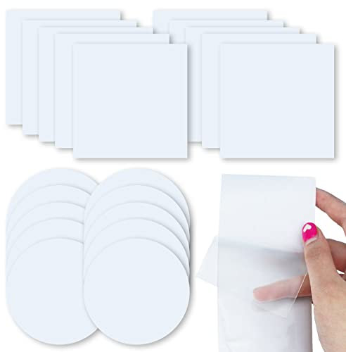 DKDDSSS 20 Stück Reparatur Patch Tape, Selbstklebende Reparaturflicken, Luftmatratze Reparaturset Wasserdicht Transparent Reparaturflicken für Zelt Schlauchboot Schwimmring Luftbett Daunenjacken