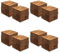Yakimz 30 x 30 cm Holzfliesen aus Akazienholz, Anti-Rutsch-Bodenbelag, 88er Terrassenfliese, 8m² Bodenbelag Drainage Klicksystem Terrasse Balkon Garten, Braun