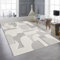 Teppich-Traum Wohnzimmer Kinderzimmer Schlafzimmer Wartezimmer Büro Creme Beige Designerteppich moderner Kurzflor Boho Style Hoch Tief Effekt 160 x 230 cm