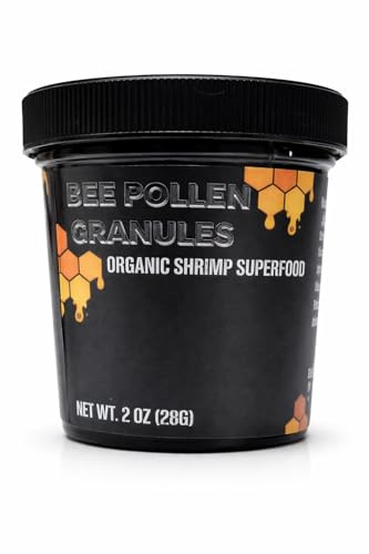 Shrimptastic Aquatics Bee Pollen Granules | Organic Superfood for Cherry Shrimp | Premium Aquarium Shrimp Food for Health & Growth | 2 oz Container