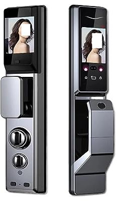 Smart Face Fingerprint Door Lock Security Face & Camera Monitor Intelligent Lock Biometric Electronic Door Lock With APP Unlock，3D Face Recognition Smart Door Lock，Fingerprint Door Locks，Digital D