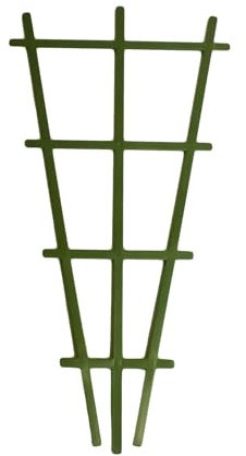 HaziQ Plastic Garden Ladder Trellis, Green, Rectangular, Traditional, Climbing Plant Support, 2 Pack