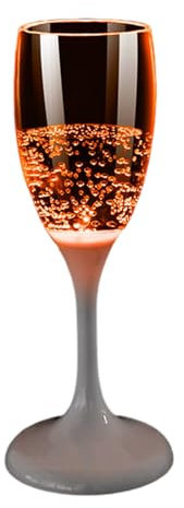 Makamsui Verres à shot lumineux, verre à vin, champagne, cadeaux de fête, verres à shot pour fête, fournitures de fête phosphorescentes pour anniversaire, boîte de nuit, Noël, Thanksgiving, orange