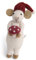 Én Gry & Sif Maus Weihnachtsmaus mit Ornament - Anhänger aus Filz, Weihnachts-Deko - 1 Stück (weiße Maus mit Glückspilz)