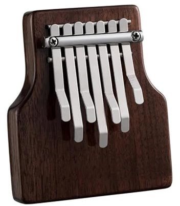 Kalimba Instrument Mini 7 Tasten Kalimba Daumenklavier Vollfurnier Schwarz Walnussholz Kalimba Fingerklavier Anfänger Tasteninstrument