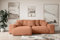 ALTDECOR Ecksofa mit Schlaffunktion und Bettkasten Corner Sofa Eckcouch Couch L-Form universal, Links/rechts angeordnet Schlafcouch Ausziehbar Wohnlandschaft Eskar-L -256x165x84cm Apricot