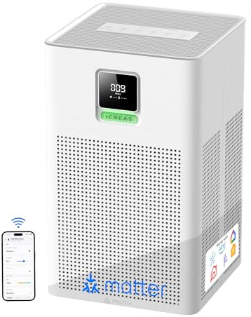 xCREAS Air Purifier for Home Bedroom 100m²,CADR 300m³/h【Alexa&Eco Mode】H13 HEPA Filter with Fragrance Sponge,3 Speed for Better Sleep 23dB,Air Frenshener, Allergies, Dust, Pet Dander, Odour, Smoke