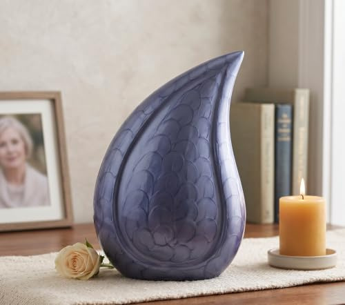 eSplanade Teardrop Urne Memorial Container Jar Pot | Feuerbestattungsurnen | Urnen aus Metall | Bestattungsurnen.…