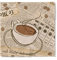 Sovie HORECA Serviette Good Morning | Tissue 33x33 cm | Kaffee Guten Morgen Frühstück Gastronomie | 100 Stück Braun-Creme