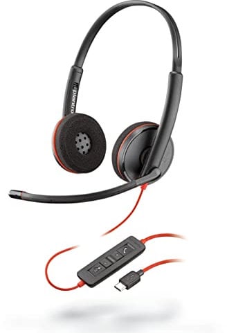 Plantronics - Blackwire 3220 - Wired Dual-Ear (Stereo) Headset with Boom Mic - USB-C to connect to your PC or Mac