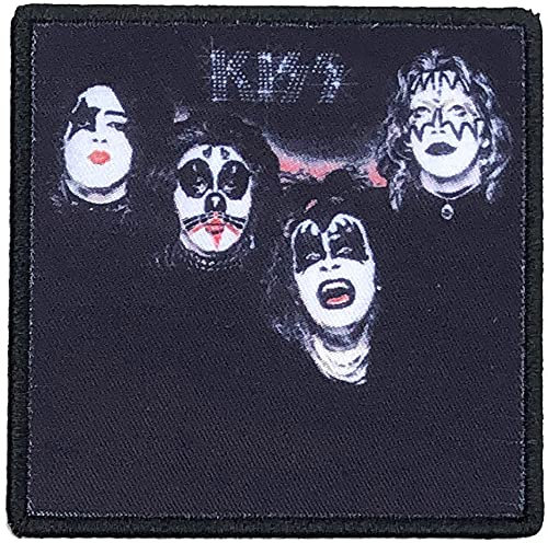 Kiss Patch Blurred Kiss Album Cover Band Logo Nue offiziell Schwarz Printed Iron Accessory Size