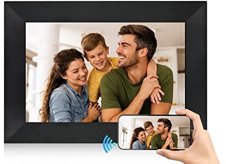 Cornice Digitale WiFi Hyjoy 8 Pollici Cornici Digitali Smart con Display Touchscreen IPS HD, 8GB di archiviazione per condividere foto o video ovunque tramite l'applicazione AiMOR