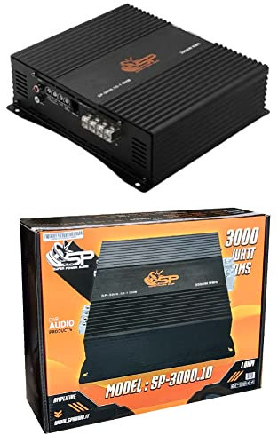 SP Audio 1 SP-3000.1D SP3000.1D amplificateur Mono 1 Canal 3000 Watts rms Classe d Bass Boost 0-12 DB avec Remote Incluse, 1 pièce