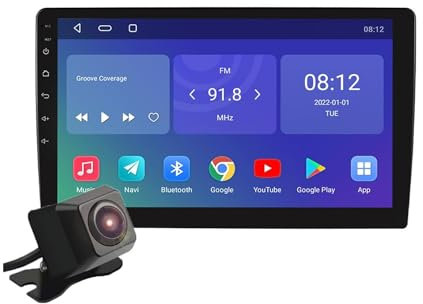 Radio automática, Android 10.1 Car Stereo, 10.1'' Pantalla táctil aplicar para navegación GPS WiFi 2.5D Pantalla táctil 1080P Pantalla 2 DIN estéreo Jugador 2G + 32G (10 Pulgadas)
