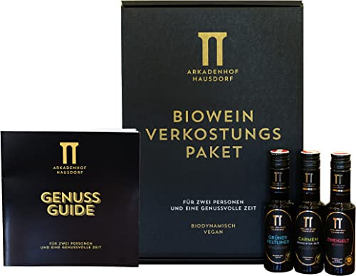 Biowein Verkostungs Paket | Mini Wein Tasting Set (10x 100ml) | Probierpaket vegan & bio | mit Genuss Guide & 20€ Gutschein | Ideal als Wein Geschenkset