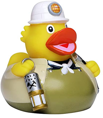 Schnabels Quietsche-Ente Bergmann - Geschenk für Geburt Geburtstag Namenstag Kinder Baby Freund-in Mädchen Junge - Spielzeug Bade-Ente Badewanne Deko