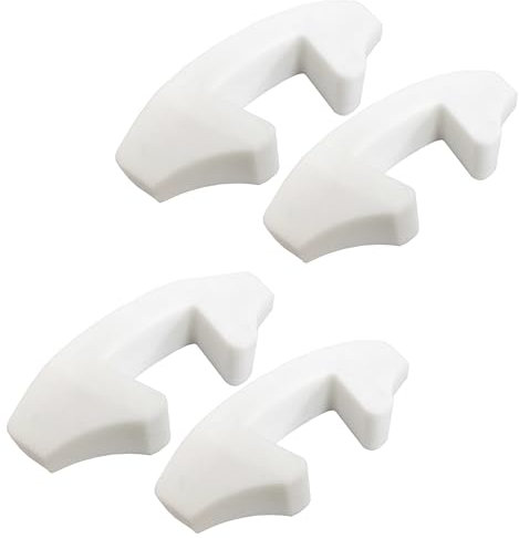White Child Safety Door Stopper – Anti-Slam Wedge Guard to Prevent Finger Pinch Injuries on Hinges and Doors (Pack of 4)