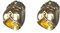 Lot de 2 décapsuleurs muraux en fer doré pour bouteille de bière ou de vin