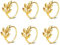 ZHAOYUQI Serviettenringe 6 Stück/12 Stück Goldblatt-Serviettenringe, Herbst-Serviettenhalter for Hotel-Hochzeits-Dinnig-Tischdekoration Serviettenring(Color:Gold-6pcs)
