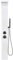 Colonna Doccia Idromassaggio Pannello Doccia Set in 304 Acciaio Inox, Doccia Spa per Bagno, Processo di lucidatura-15 * 47 * 130 cm (bianco)